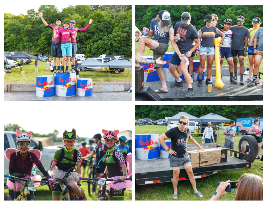 Collage of podium photos