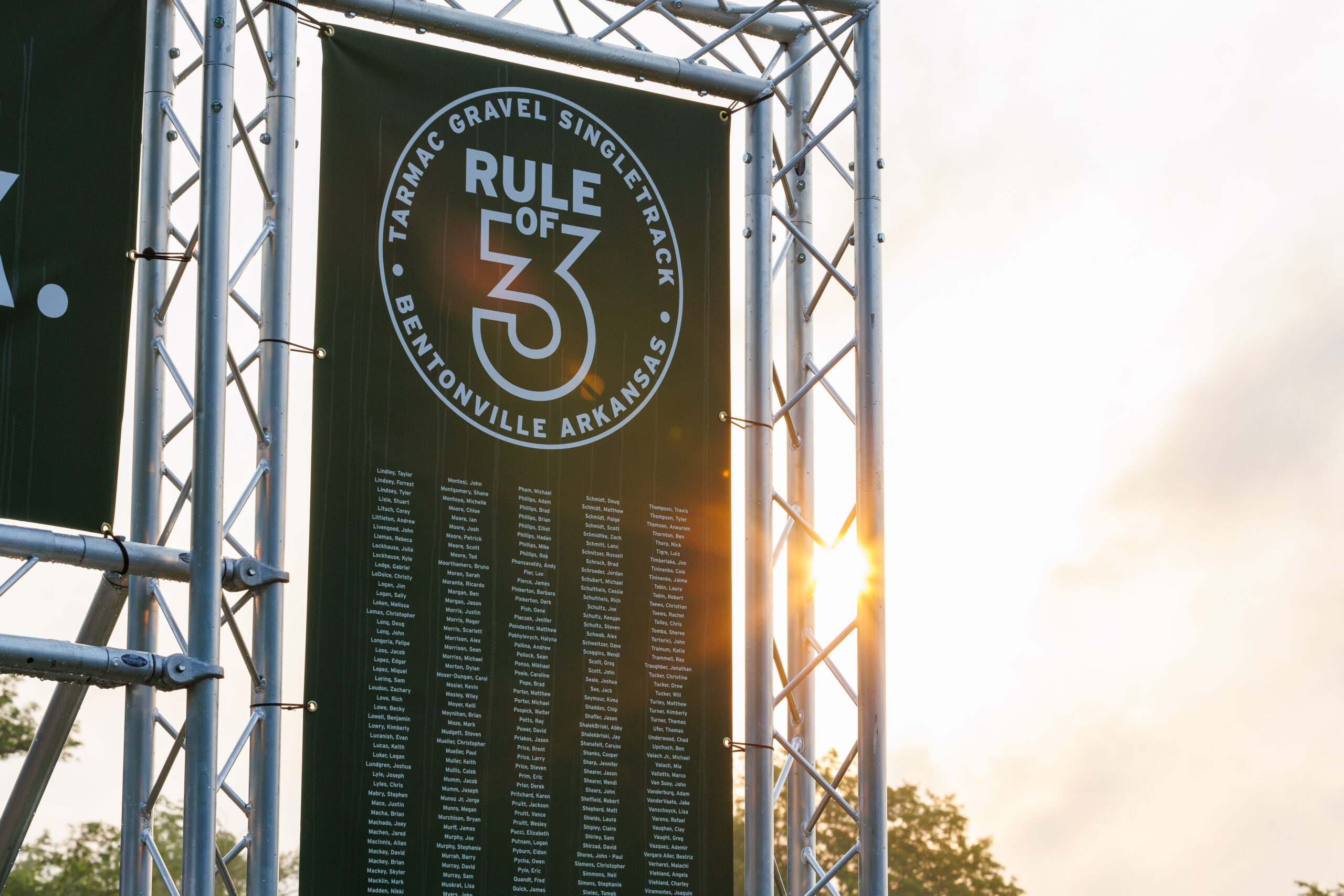 Rule of 3 banner with sunrise in the back