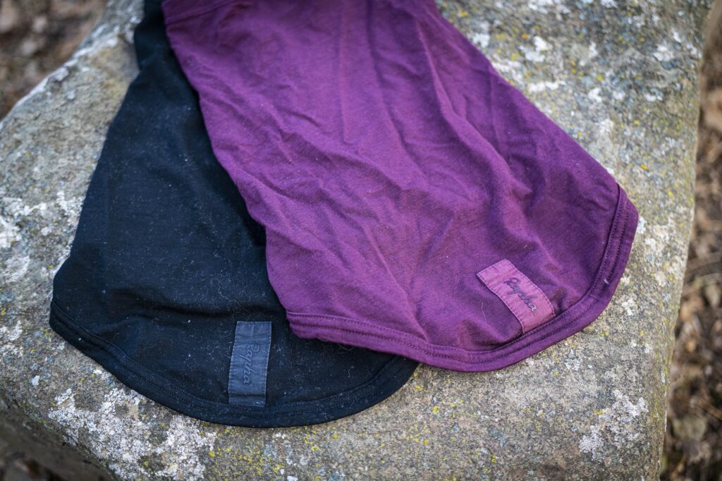 Two merino wool neck gaiters.